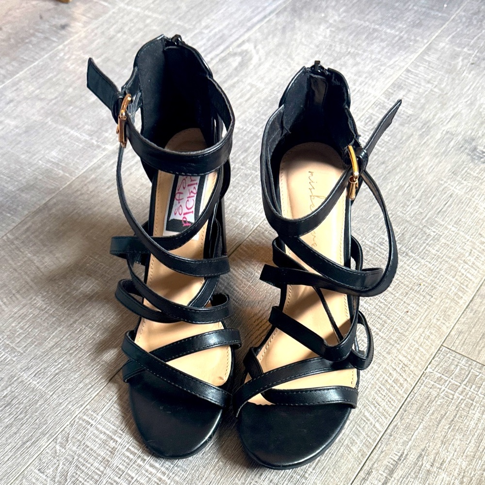 Black Strappy Sandals